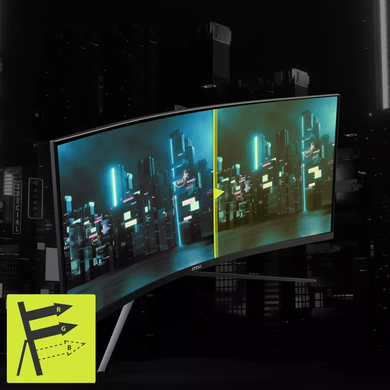 MSI MAG 345CQRDE kompiuterio monitorius 86,4 cm (34 col.) 3440 x 1440 pikselių „UltraWide Dual Quad HD“ juodos spalvos