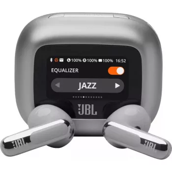 JBL Live Flex 3 Ausinės Belaidės Į ausis Skambučiai/Muzika/Sportas/Kasdieniniam naudojimui Sidabrinės
