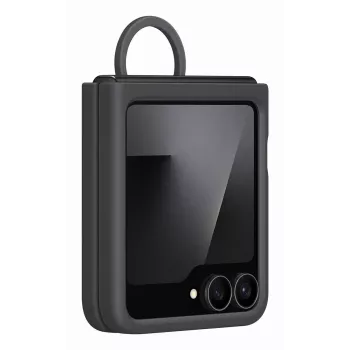 Samsung EF-PF741TBEGWW silikoninis dėklas, skirtas Galaxy Z Flip7 FE, juodas
