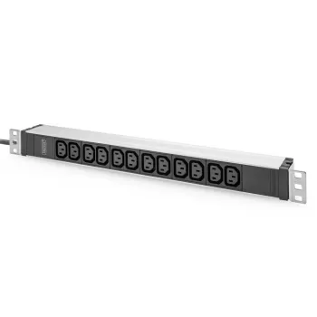 DIGITUS 1U aliuminio SKL stovui montuojamas 12x C13 16A 230VAC 50/60Hz apsauginis kištukas