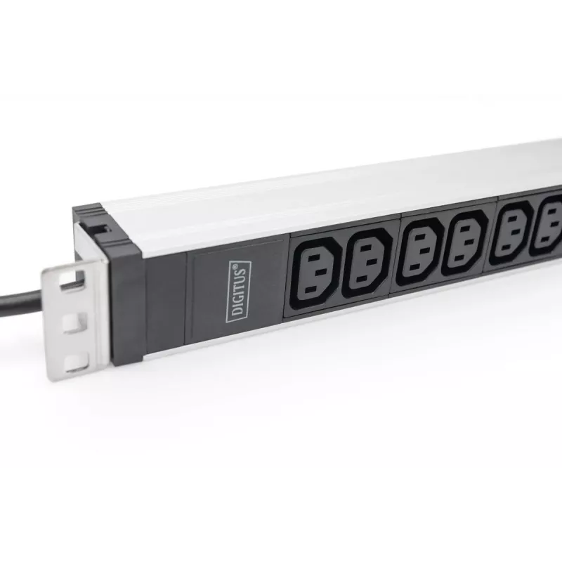 DIGITUS 1U aliuminio SKL stovui montuojamas 12x C13 16A 230VAC 50/60Hz apsauginis kištukas