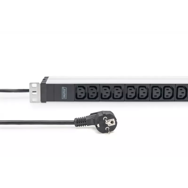 DIGITUS 1U aliuminio SKL stovui montuojamas 12x C13 16A 230VAC 50/60Hz apsauginis kištukas