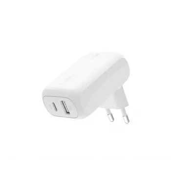 BELKIN Boostcharge 42w-30w USB-c+12w dvigubas sieninis įkroviklis, baltas