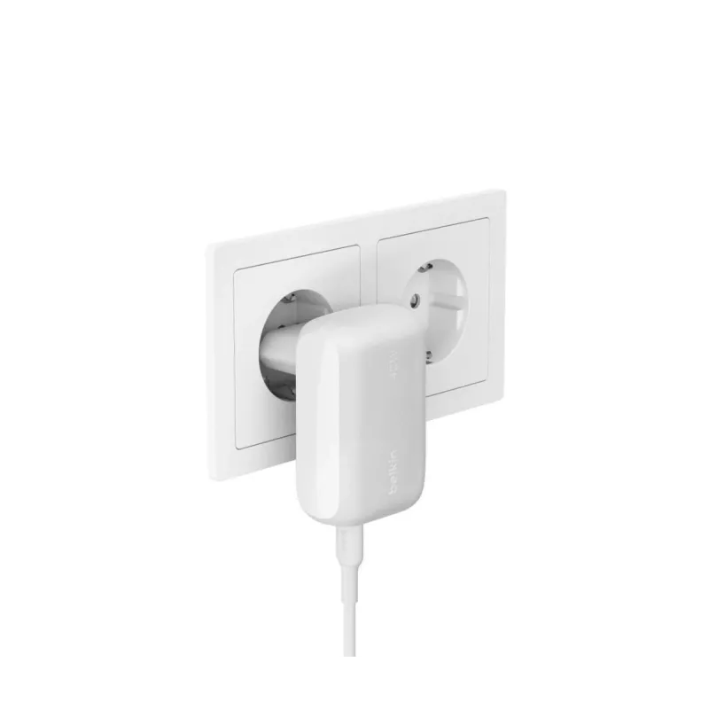 BELKIN Boostcharge 42w-30w USB-c+12w dvigubas sieninis įkroviklis, baltas