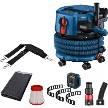 „Bosch GAS 18V-12 MC Professional“ 12 l cilindrinis siurblys sausam ir šlapiam valymui, komplektas