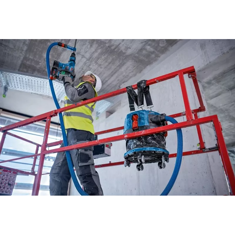 „Bosch GAS 18V-12 MC Professional“ 12 l cilindrinis siurblys sausam ir šlapiam valymui, komplektas