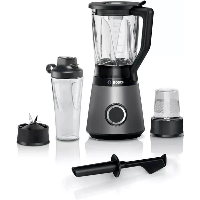 Bosch Serie 4 MMB6177S blenderis 1,5 L Stalo blenderis 1200 W Juoda, Sidabrinė