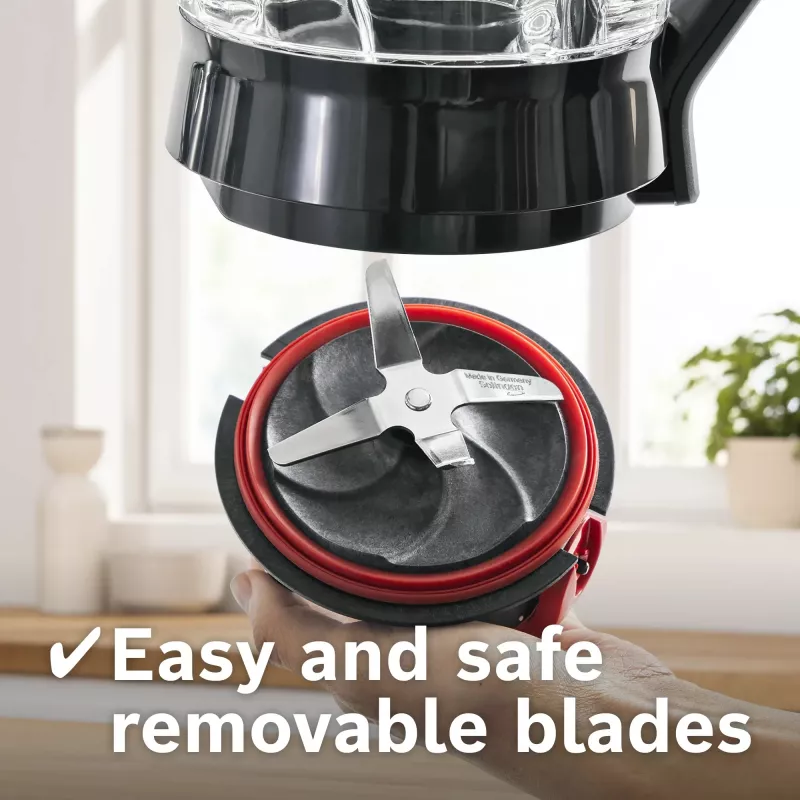 Bosch Serie 4 MMB6177S blenderis 1,5 L Stalo blenderis 1200 W Juoda, Sidabrinė