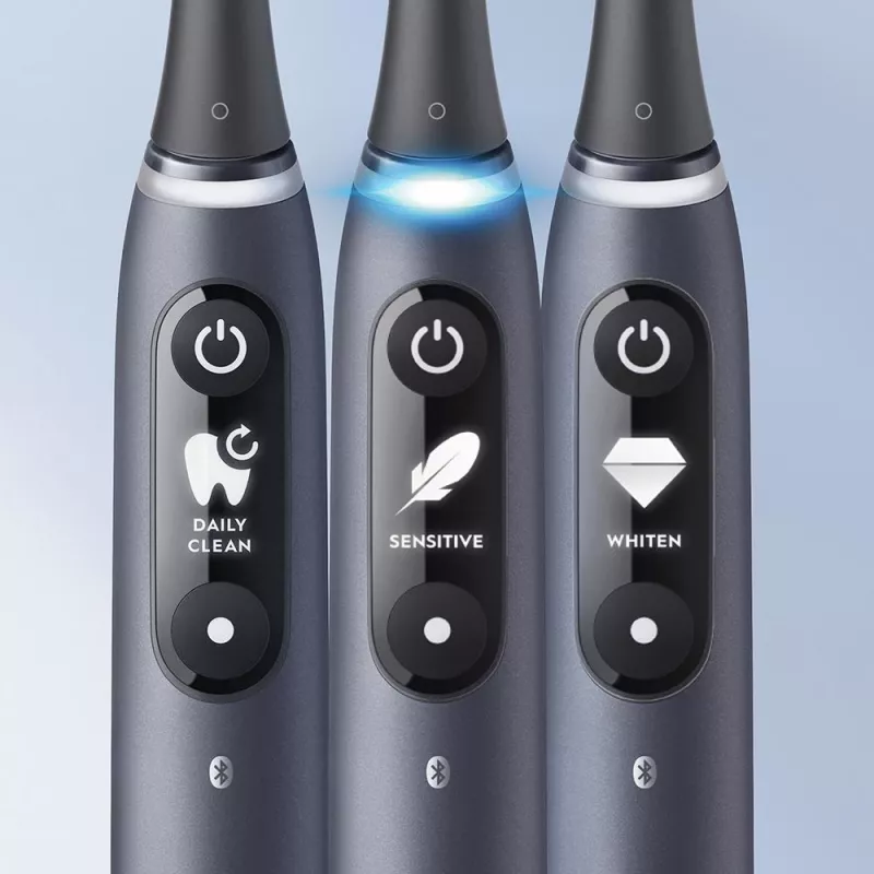 Oral-B iO elektrinis dantų šepetėlis Suaugusiesiems Rotacinis dantų šepetėlis Juoda