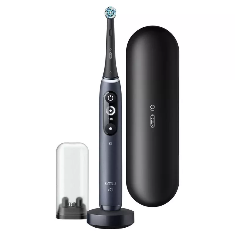 Oral-B iO elektrinis dantų šepetėlis Suaugusiesiems Rotacinis dantų šepetėlis Juoda
