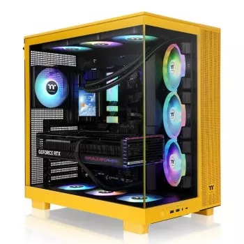 PC korpusas Thermaltake View 380 XL TG ARGB Midi Tower geltonas