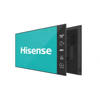 „Hisense 75DM66D“ reklaminis ekranas 190,5 cm (75 col.) LED Wi-Fi 500 cd/m² 4K Ultra HD juodas su integruotu procesoriumi Android 11 24/7