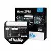 Išmanusis jungiklis Shelly WAVE 2PM Juoda (Shelly) — belaidis Z-Wave, 16 A, 110–240 V, 868,4 MHz
