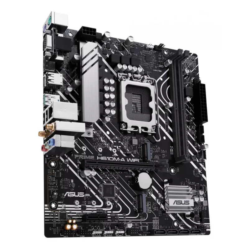 Motininė plokštė ASUS PRIME H610M-A WIFI — Intel H610, LGA 1700, micro ATX, DDR5, 2x DIMM, Wi‑Fi 5, 7.1 garso