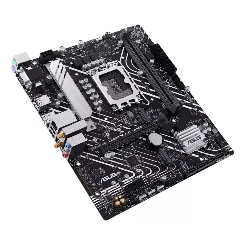 Motininė plokštė ASUS PRIME H610M-A WIFI — Intel H610, LGA 1700, micro ATX, DDR5, 2x DIMM, Wi‑Fi 5, 7.1 garso