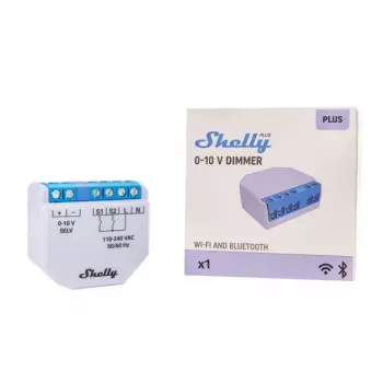 Dimmer Shelly Plus 0-10V Built-in Blue Pilka Wireless Control 110-240V