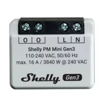 Smart switch Shelly PM Mini Gen3 Wireless 110-240V 1.2W