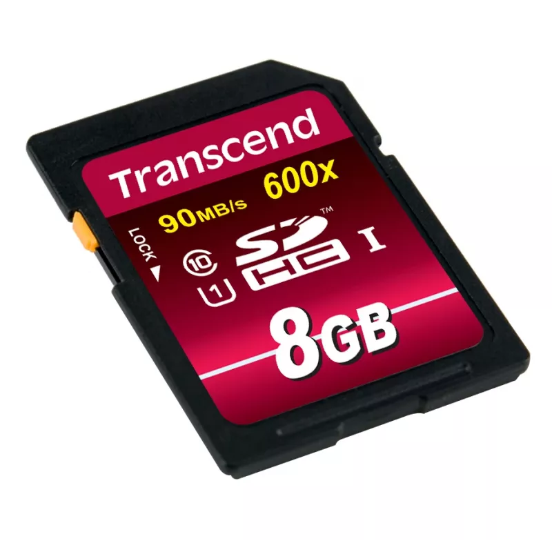 „Flash Memory Transcend“ 8 GB SDHC Class 10 UHS-I 600x TS8GSDHC10U1