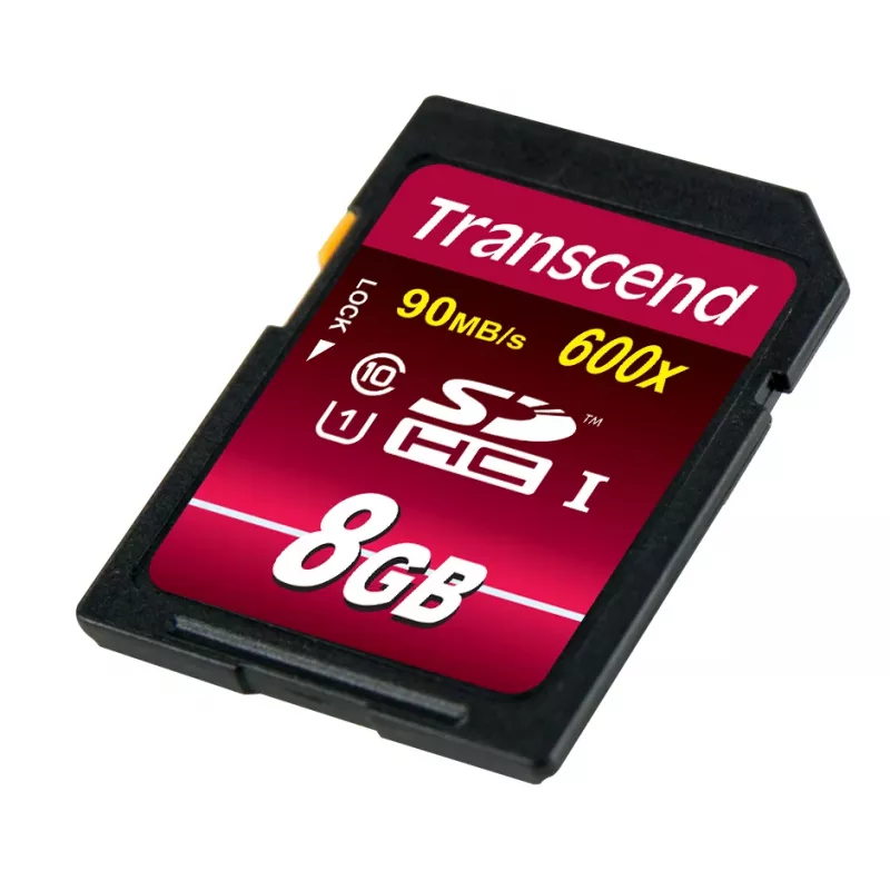 „Flash Memory Transcend“ 8 GB SDHC Class 10 UHS-I 600x TS8GSDHC10U1