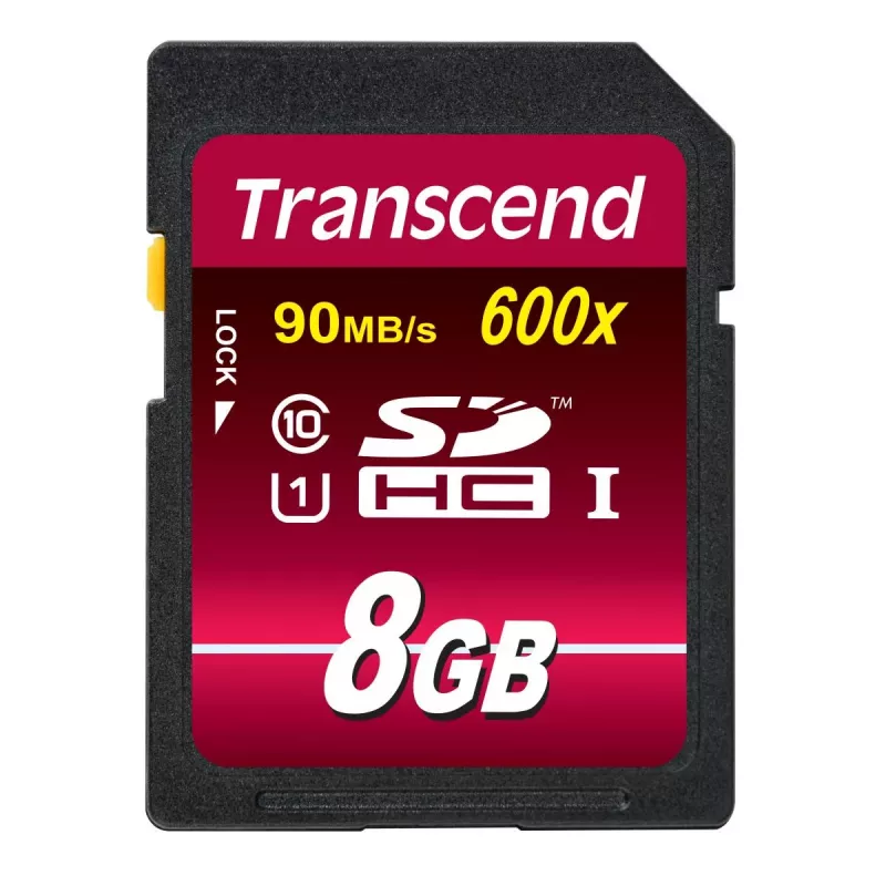 „Flash Memory Transcend“ 8 GB SDHC Class 10 UHS-I 600x TS8GSDHC10U1