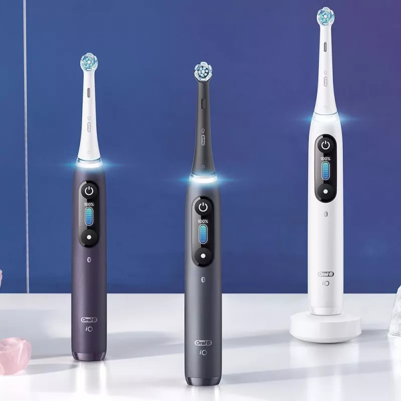 Oral-B iO elektrinis dantų šepetėlis Suaugusieji Rotacinis dantų šepetėlis Juoda