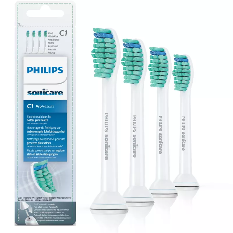 „Philips Sonicare ProResults ProResults HX6014/07“ 4 vnt. keičiamųjų soninių dantų šepetėlių galvučių rinkinys