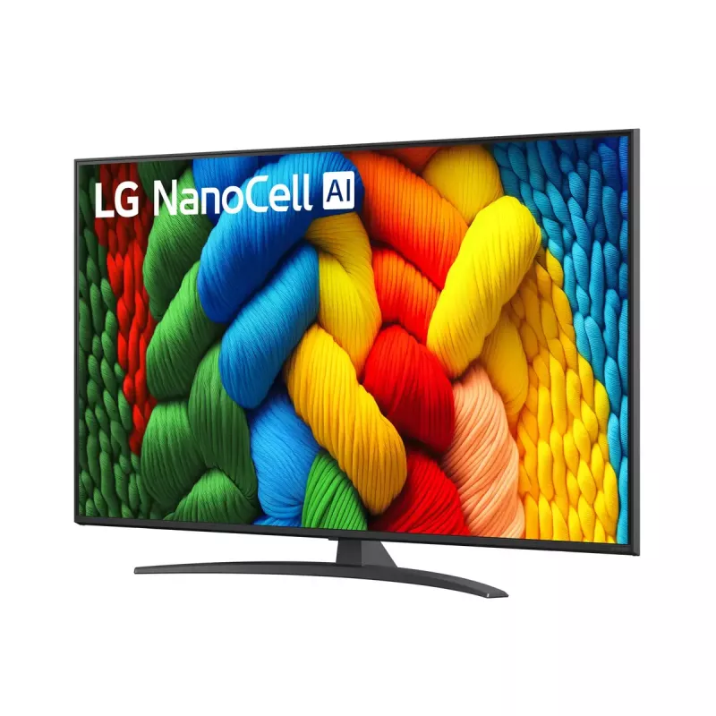 LG NanoCell AI 55NANO81A6A 139,7 cm (55 colių) 4K Ultra HD išmanusis televizorius su „Wi-Fi“, juodos spalvos