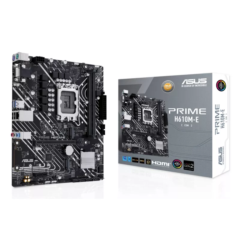 Motininė plokštė ASUS PRIME H610M-E-CSM Intel H610 LGA 1700 micro ATX