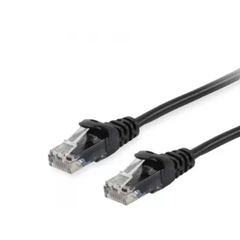 Pataisos kabelis Equip Cat.6 U/UTP RJ-45 1,0 m juodas