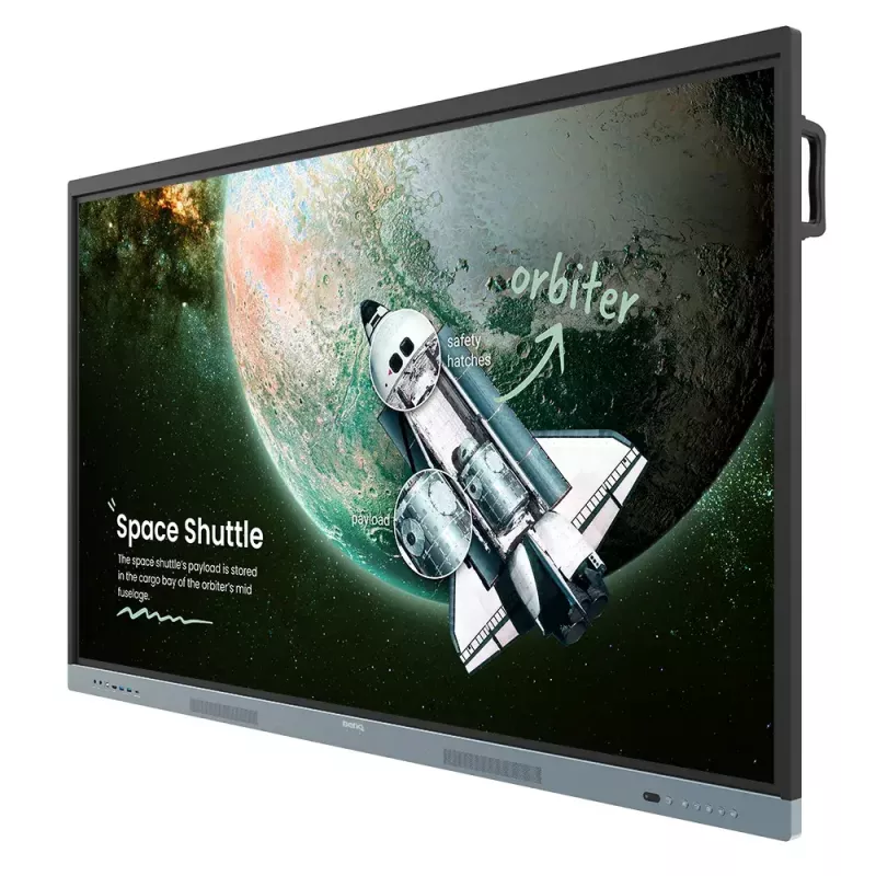 BenQ RE6504 interaktyvus plokščiasis ekranas 165,1 cm (65 coliai) 450 cd/m² 4K Ultra HD juoda, pilka Liečiamasis ekranas Integruotas procesorius Android