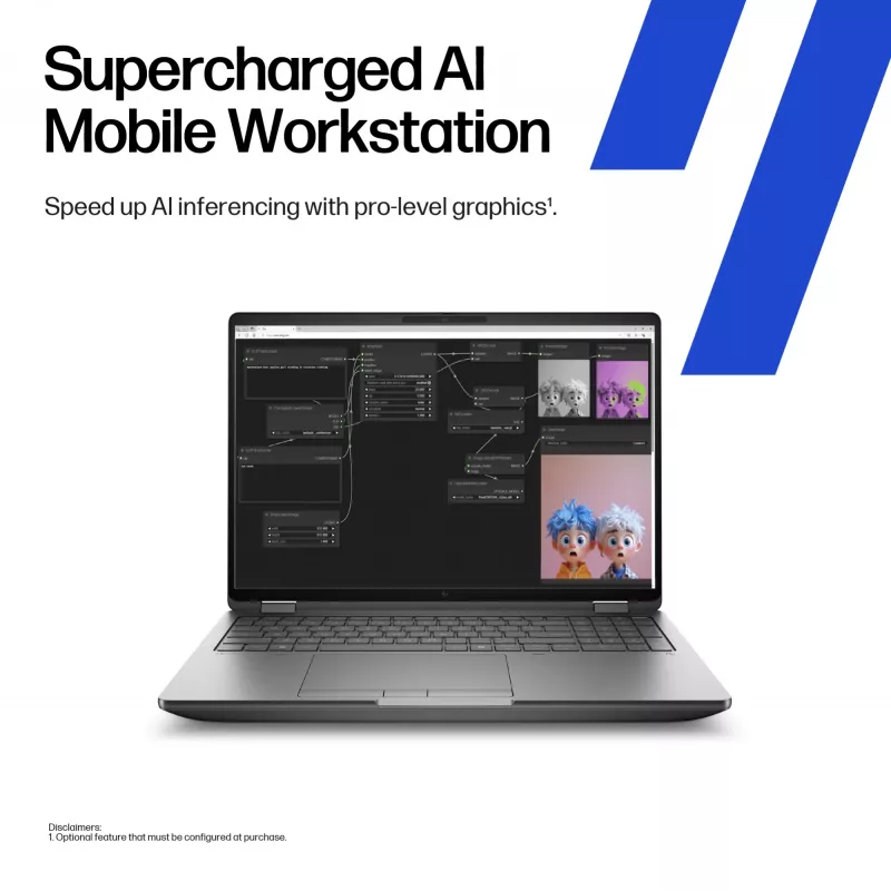 Mobilioji darbo stotis HP ZBook Fury G1i 16 colių Intel Core Ultra 7 32GB 1TB NVIDIA RTX Pro 1000 Windows 11 Pro