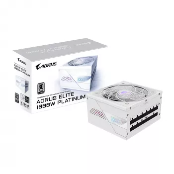 Maitinimo blokas GIGABYTE AORUS ELITE P1000W ATX 3.1 1000W 80 PLUS Platinum Fully-Modular White, 6x (6+2) PCIe, 8 SATA
