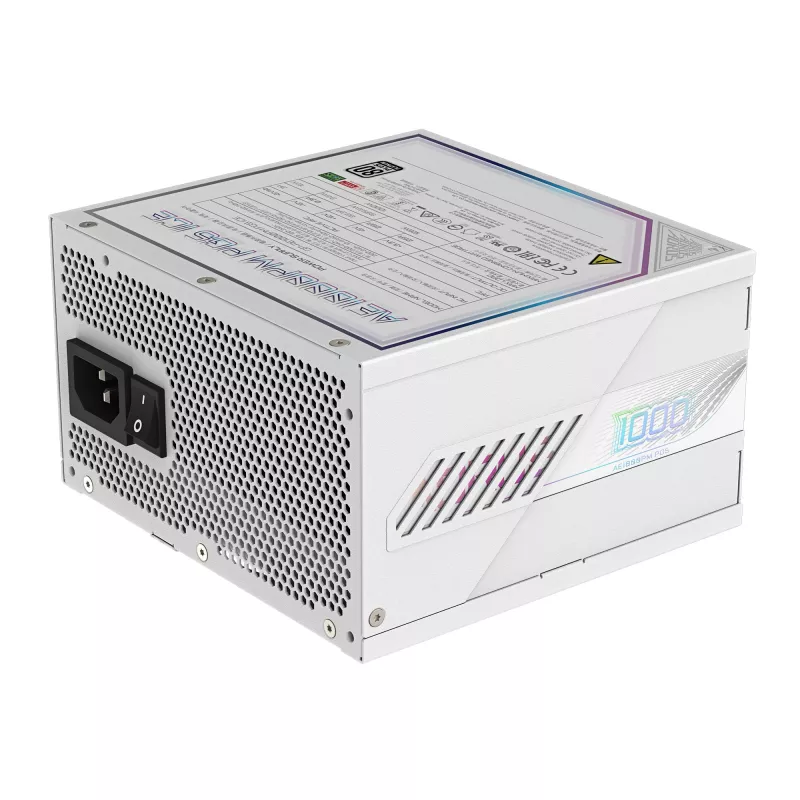 Maitinimo blokas GIGABYTE AORUS ELITE P1000W ATX 3.1 1000W 80 PLUS Platinum Fully-Modular White, 6x (6+2) PCIe, 8 SATA