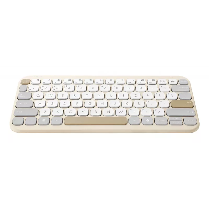 ASUS Marshmallow KW100 belaidė klaviatūra Bluetooth QWERTZ smėlio, pilkos, baltos spalvos
