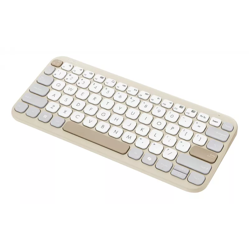 ASUS Marshmallow KW100 belaidė klaviatūra Bluetooth QWERTZ smėlio, pilkos, baltos spalvos