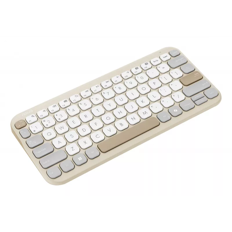 ASUS Marshmallow KW100 belaidė klaviatūra Bluetooth QWERTZ smėlio, pilkos, baltos spalvos