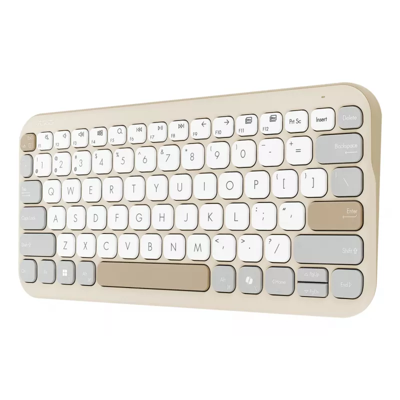 ASUS Marshmallow KW100 belaidė klaviatūra Bluetooth QWERTZ smėlio, pilkos, baltos spalvos