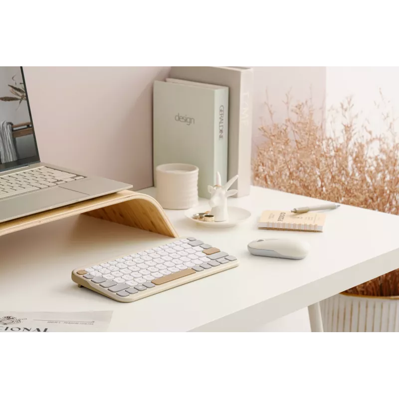 ASUS Marshmallow KW100 belaidė klaviatūra Bluetooth QWERTZ smėlio, pilkos, baltos spalvos