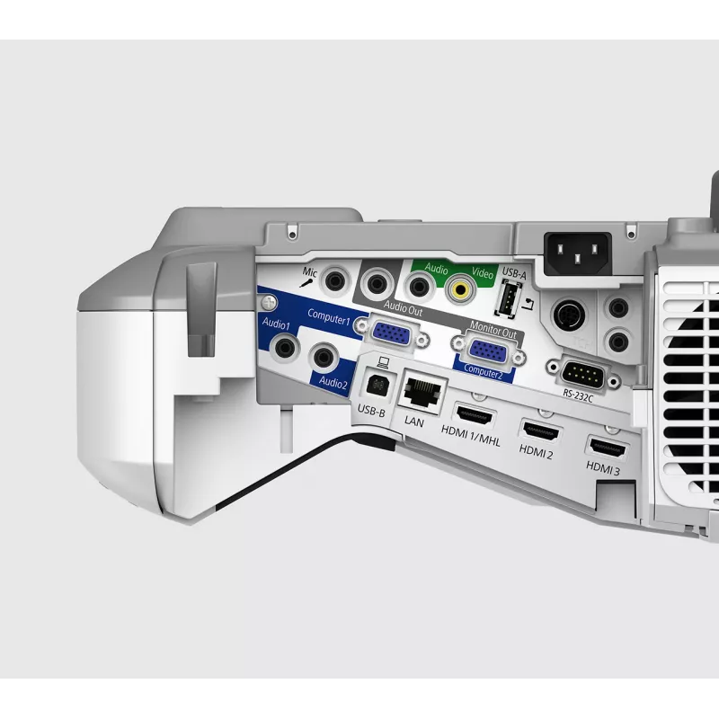 Epson EB-695Wi itin trumpo fokusavimo projektorius 3500 ANSI liumenų 3LCD WXGA (1280x800) Baltas, Pilkas