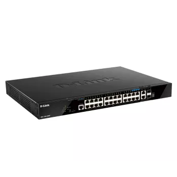 D-Link DGS-1520-28MP/E tinklo jungiklis Valdomas L3 Gigabit Ethernet (10/100/1000) Power over Ethernet (PoE) 1U Juoda