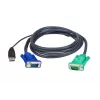 ATEN USB KVM laidas 5m, 5 m, VGA, Juodas, HDB-15 + USB A, SPHD-15, Vyriškas