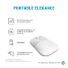 HP Z3700 belaidė pelė, keraminė balta, ambidekstrinė, optinė, RF belaidė, 1200 DPI, sidabrinė, balta