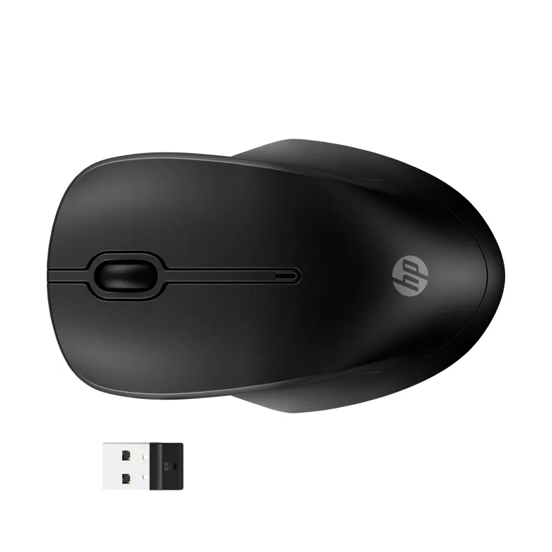 HP 255 Dual Wireless Mouse, ambidekstrinė, optinė, RF belaidis + Bluetooth, 1600 DPI, juoda