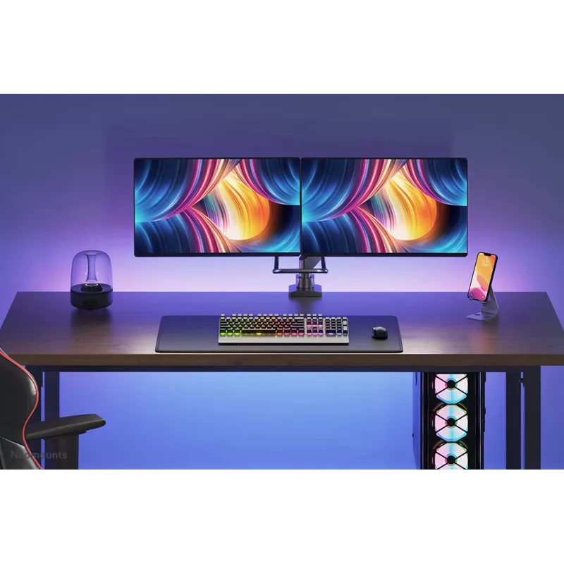 Neomounts NM-D775DXBLACK Monitorinis laikiklis 10-32 colių - dujinė spyruoklė - Topfix - 180° stabdymas