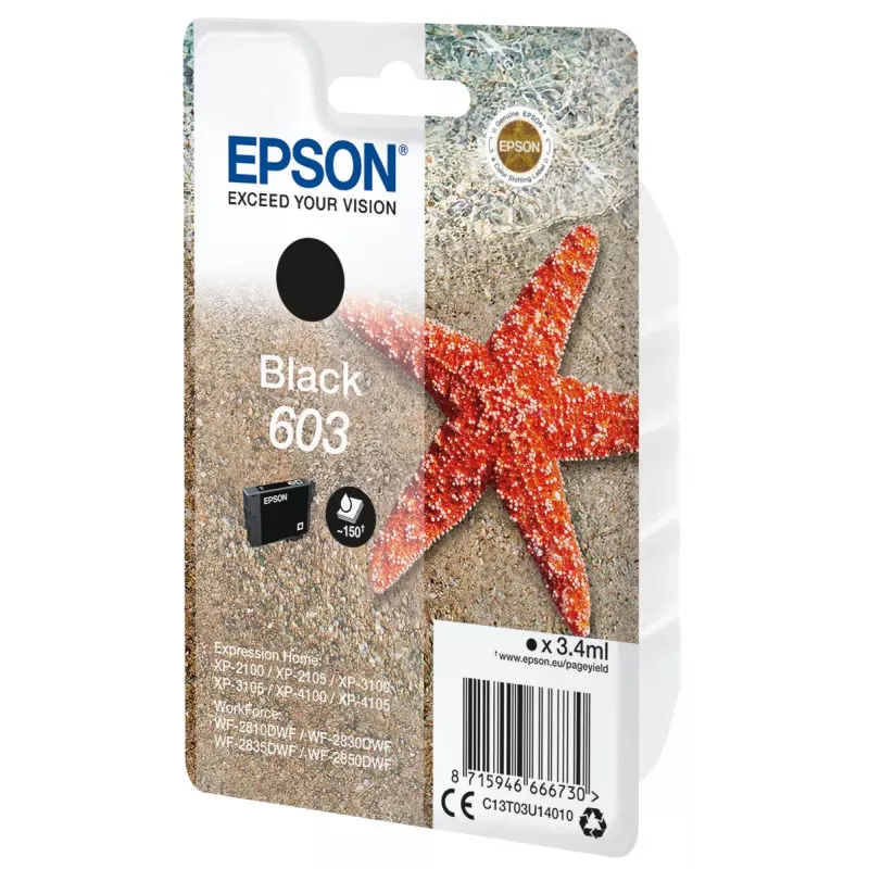 Epson C13T03U14020 rašalo kasetė 1 vnt. Originali standartinė talpa juoda