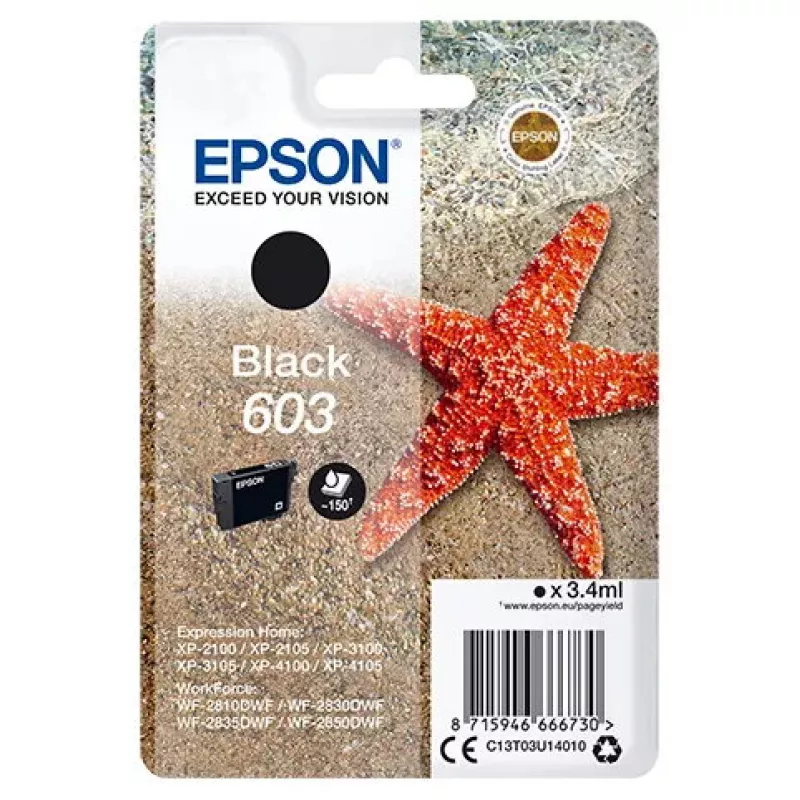 Epson C13T03U14020 rašalo kasetė 1 vnt. Originali standartinė talpa juoda