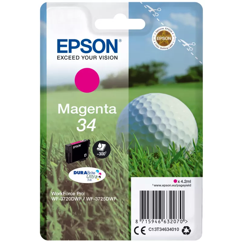 Kasetė Epson 34 Magenta 300 puslapių C13T34634010