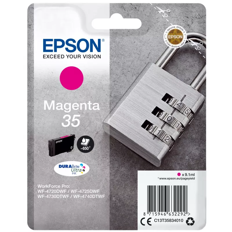 Epson Padlock Singlepack Magenta 35 DURABrite Ultra rašalas