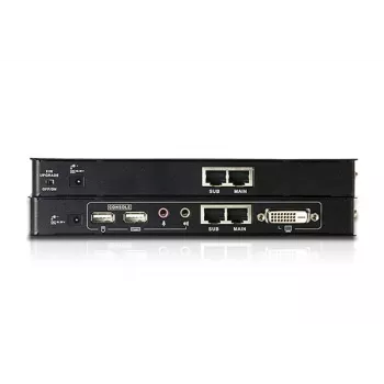 ATEN USB DVI KVM prailgintuvas su garsu ir RS-232 (60 m), Siųstuvas ir imtuvas, Laidinis, 60 m, Cat5, Cat5e, 1920 x 1200 pikselių, 1920 x 1200, 1024 x 768