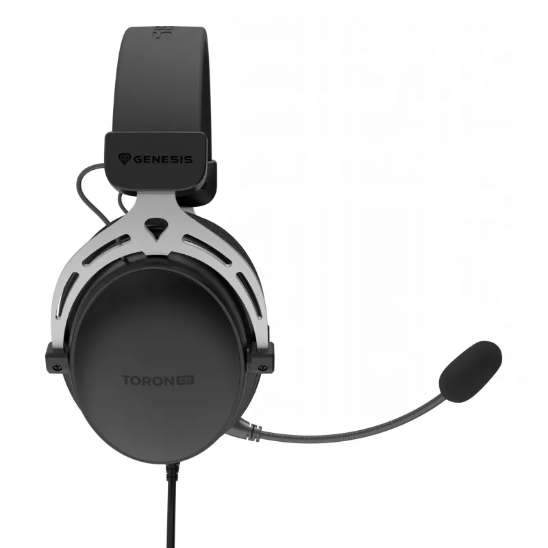 Laidinės binauralinės žaidimų ausinės Genesis Toron 531 — apgaubiančios, 32 Ω, 20–20000 Hz, 1 m laidas